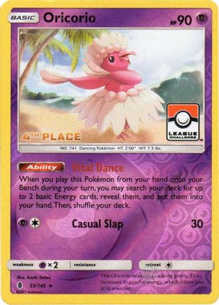 Oricorio - 55/145 (League Challenge) [4th Place]/045  - Reverse Holofoil League & Championship Cards - Promo