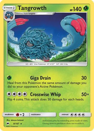 Tangrowth/147  SM  Burning Shadows - Rare