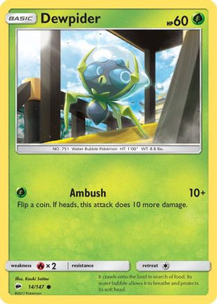 Dewpider 014/147  SM  Burning Shadows - Common