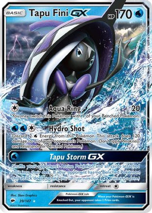 Tapu Fini GX 039/147  - Holofoil SM  Burning Shadows - Ultra Rare