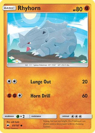 Rhyhorn 065/147  SM  Burning Shadows - Common