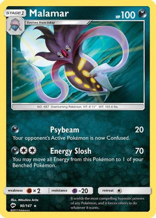 Malamar/147  - Reverse Holofoil SM  Burning Shadows - Rare