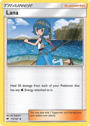 Lana 117/147  - Reverse Holofoil SM  Burning Shadows - Uncommon