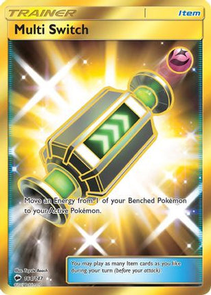 Multi Switch (Secret) 164  - Holofoil SM  Burning Shadows - Secret Rare