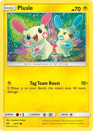 Plusle 033/73  - Reverse Holofoil Shining Legends - Common
