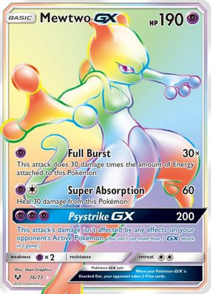 Mewtwo GX (Secret) 076  - Holofoil Shining Legends - Secret Rare