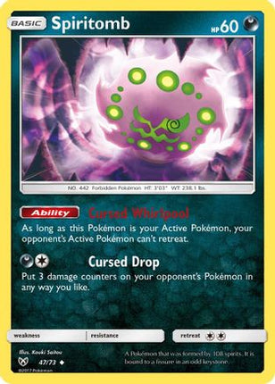 Spiritomb/73  - Reverse Holofoil Shining Legends - Uncommon