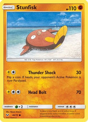 Stunfisk 046/73  - Reverse Holofoil Shining Legends - Common