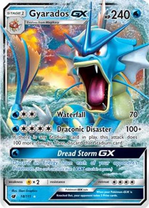 Gyarados GX 018/111  - Holofoil SM  Crimson Invasion - Ultra Rare