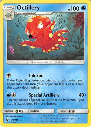 Octillery/111  - Reverse Holofoil SM  Crimson Invasion - Rare