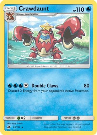 Crawdaunt/111  - Reverse Holofoil SM  Crimson Invasion - Rare