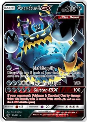 Guzzlord GX 063/111  - Holofoil SM  Crimson Invasion - Ultra Rare