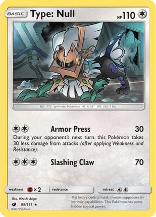 Type: Null 089/111  - Reverse Holofoil SM  Crimson Invasion - Holo Rare