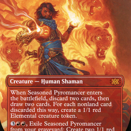 Seasoned Pyromancer (2X2-363) - Double Masters 2022 (Borderless) Foil