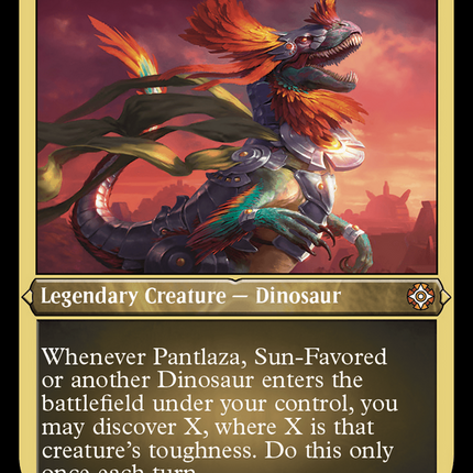 Pantlaza, Sun-Favored (LCC-124) - The Lost Caverns of Ixalan Commander Etched Foil