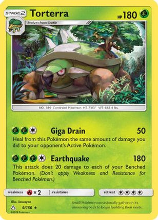 Torterra 009/156  - Reverse Holofoil SM  Ultra Prism - Holo Rare
