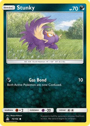Stunky 075/156  - Reverse Holofoil SM  Ultra Prism - Common