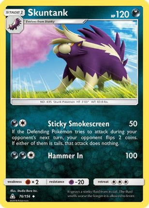 Skuntank/156  - Reverse Holofoil SM  Ultra Prism - Uncommon