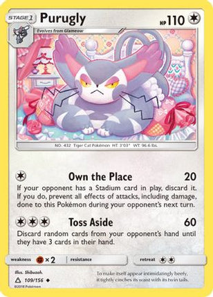 Purugly 109/156  SM  Ultra Prism - Uncommon