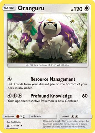 Oranguru 114/156  - Reverse Holofoil SM  Ultra Prism - Uncommon