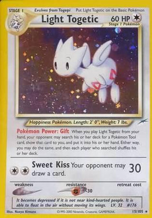 Light Togetic 015  - Unlimited Holofoil Neo Destiny - Holo Rare