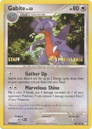 Gabite - 48/123 (Prerelease) [Staff]/123  Diamond and Pearl Promos - Promo