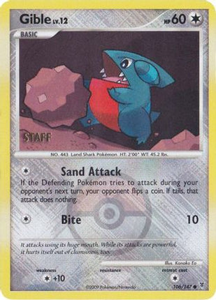 Gible 106/147  - Reverse Holofoil League & Championship Cards - Promo