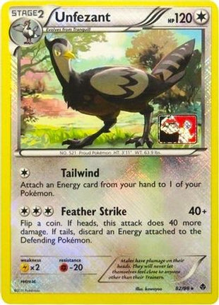 Unfezant 082/098  - Reverse Holofoil League & Championship Cards - Promo