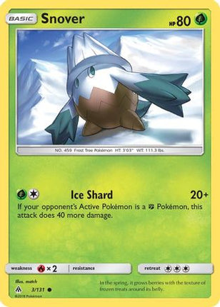 Snover/131  SM  Forbidden Light - Common