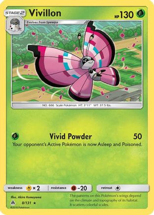 Vivillon/131  - Reverse Holofoil SM  Forbidden Light - Rare