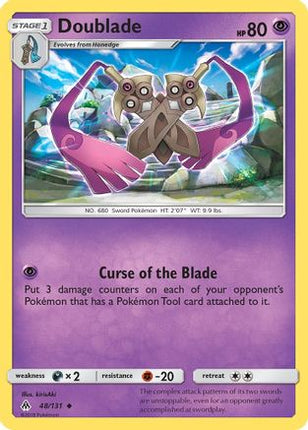 Doublade/131  - Reverse Holofoil SM  Forbidden Light - Uncommon