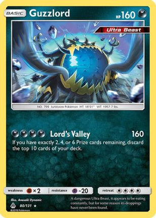 Guzzlord 080/131  - Reverse Holofoil SM  Forbidden Light - Holo Rare