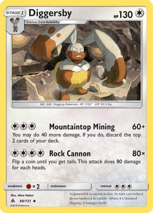 Diggersby/131  - Reverse Holofoil SM  Forbidden Light - Uncommon