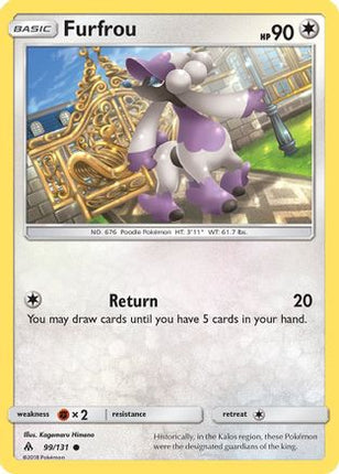 Furfrou 099/131  - Reverse Holofoil SM  Forbidden Light - Common