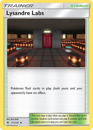 Lysandre Labs 111/131  - Reverse Holofoil SM  Forbidden Light - Uncommon