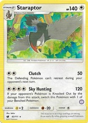 Staraptor (22)/111  SM Trainer Kit Alolan Sandslash & Alolan Ninetales - Rare