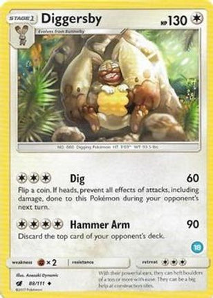 Diggersby (18)/111  SM Trainer Kit Alolan Sandslash & Alolan Ninetales - Uncommon