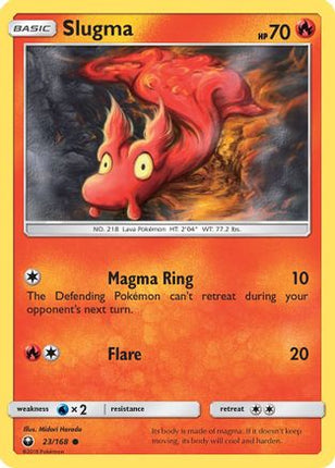 Slugma 023/168  - Reverse Holofoil SM  Celestial Storm - Common