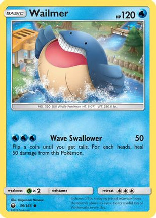 Wailmer 039/168  SM  Celestial Storm - Common