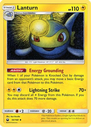 Lanturn/168  - Reverse Holofoil SM  Celestial Storm - Uncommon