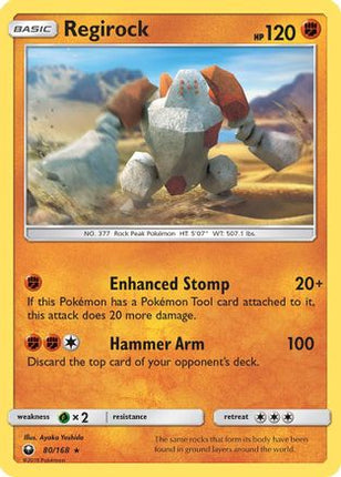 Regirock 080/168  - Reverse Holofoil SM  Celestial Storm - Rare