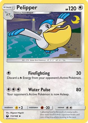 Pelipper 112/168  SM  Celestial Storm - Uncommon