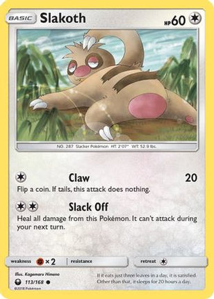Slakoth 113/168  SM  Celestial Storm - Common
