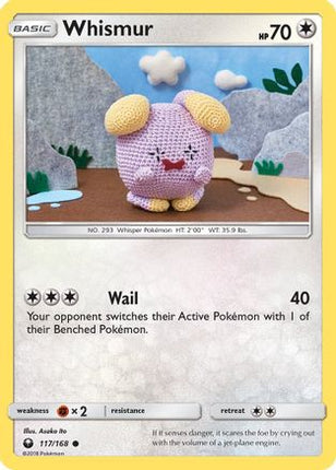 Whismur (117) 117/168  - Reverse Holofoil SM  Celestial Storm - Common