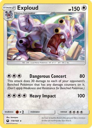 Exploud/168  SM  Celestial Storm - Rare