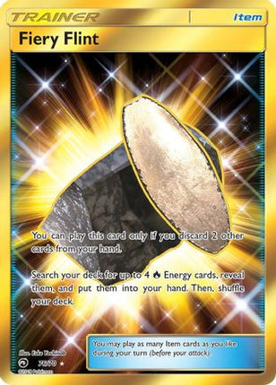 Fiery Flint (Secret) 076  - Holofoil Dragon Majesty - Secret Rare