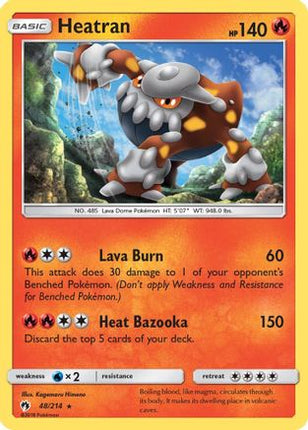 Heatran/214  - Reverse Holofoil SM  Lost Thunder - Holo Rare