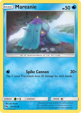 Mareanie (68)/214  - Reverse Holofoil SM  Lost Thunder - Common