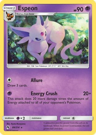 Espeon 089/214  SM  Lost Thunder - Rare