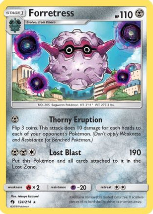 Forretress/214  - Reverse Holofoil SM  Lost Thunder - Rare